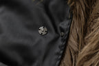 Fleece Lining Faux Fur Over Biker Jacket