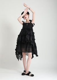 GATHERED STRING DRESS
