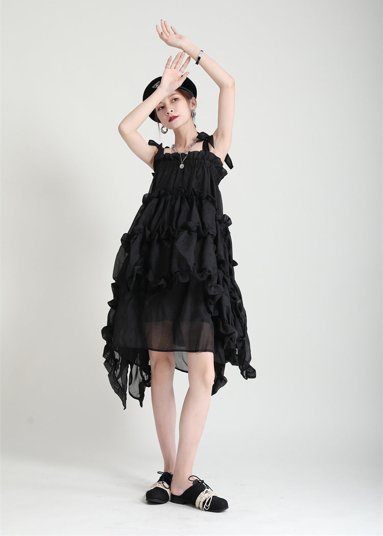 GATHERED STRING DRESS