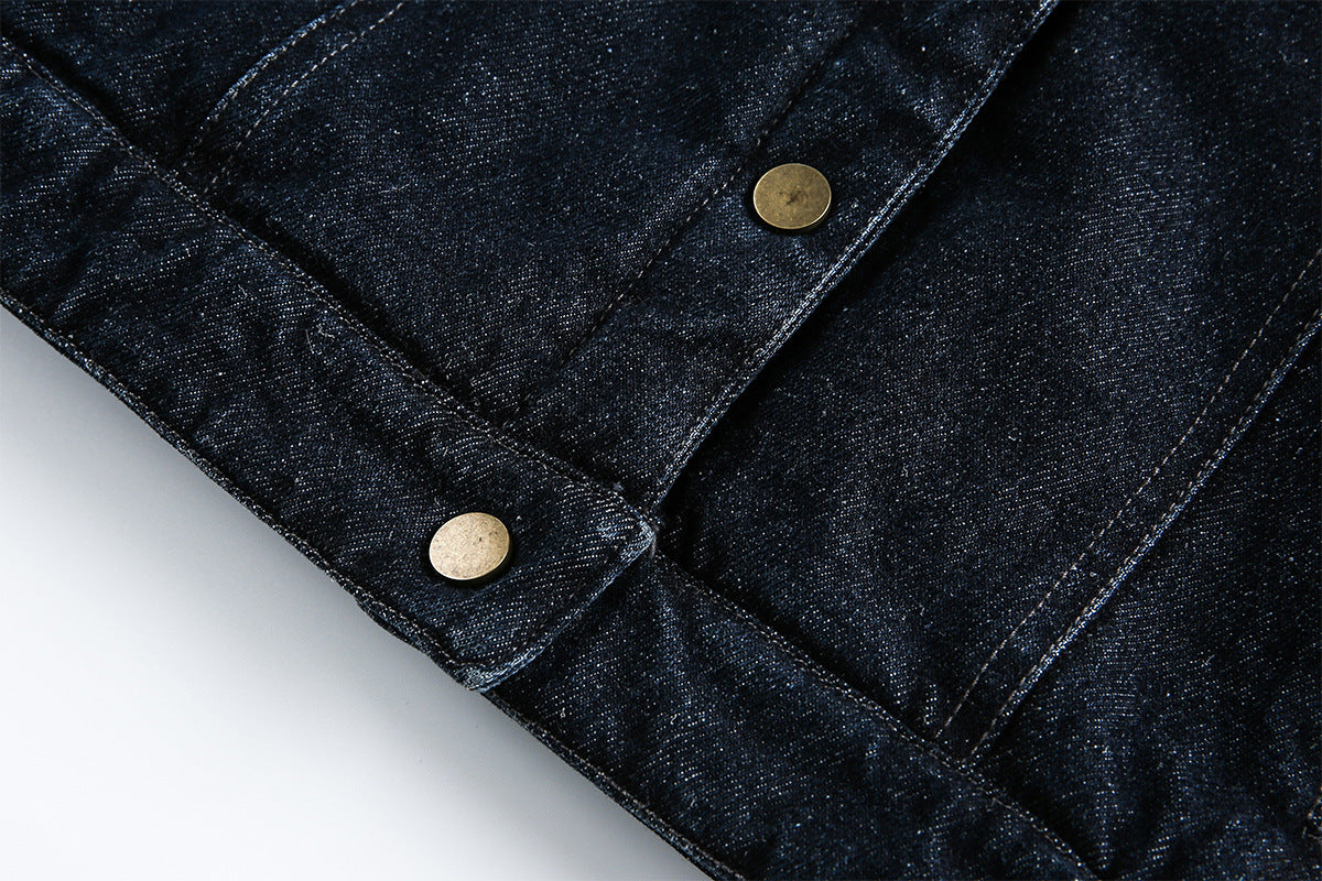 Detachable Faux Fur Denim Jacket