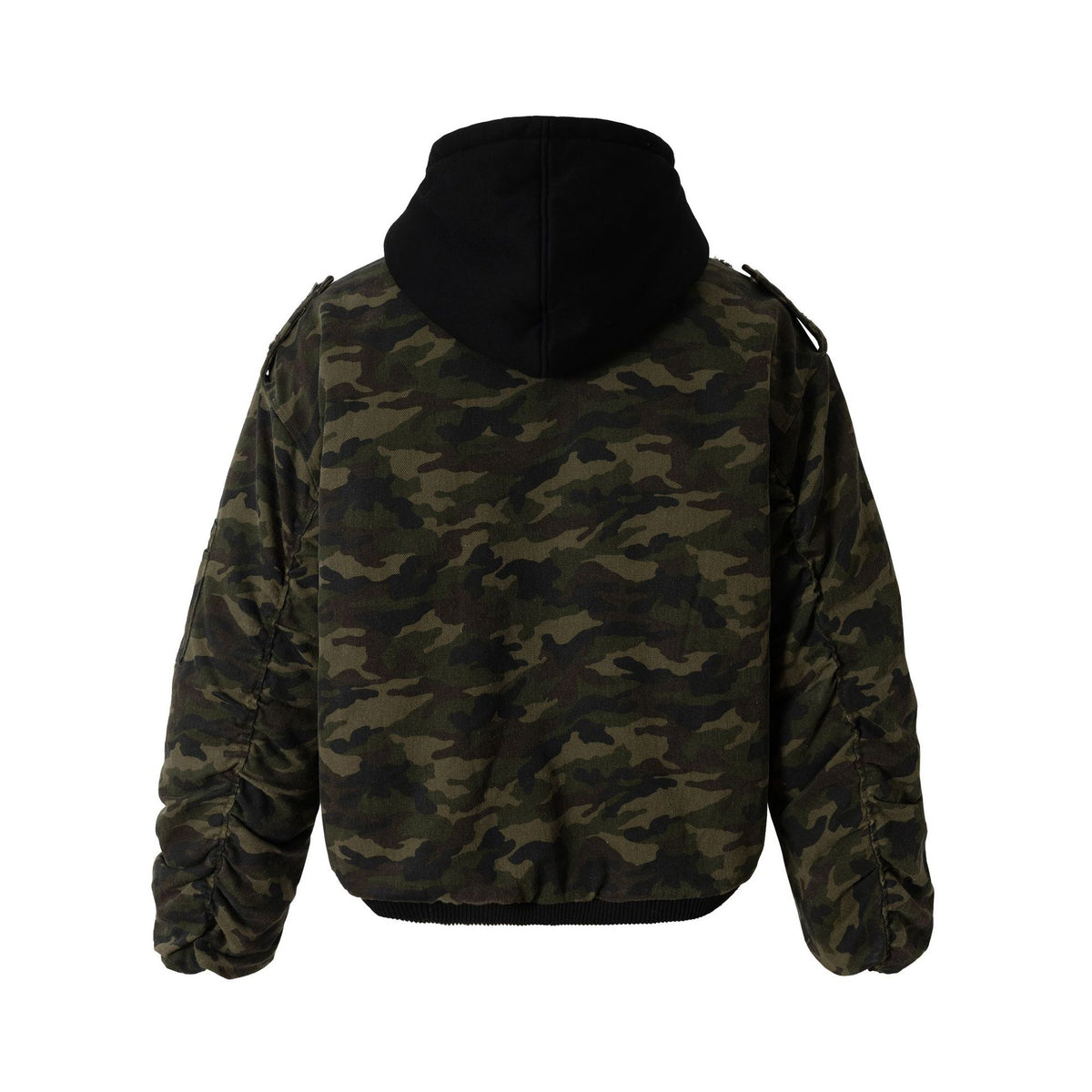 Army Green Hooded Layer Jacket