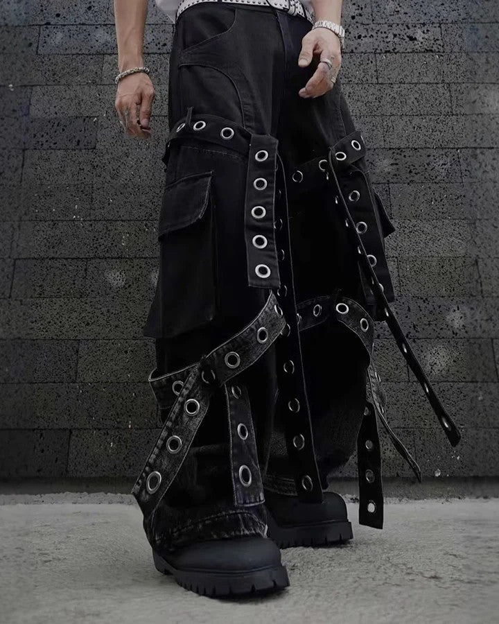 Belted Bondage Denim Pants