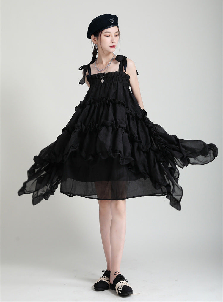 GATHERED STRING DRESS