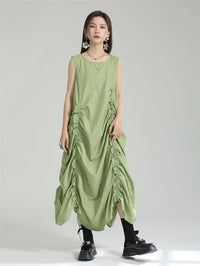 GATHERED PUFFER DRESS