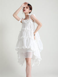 GATHERED STRING DRESS