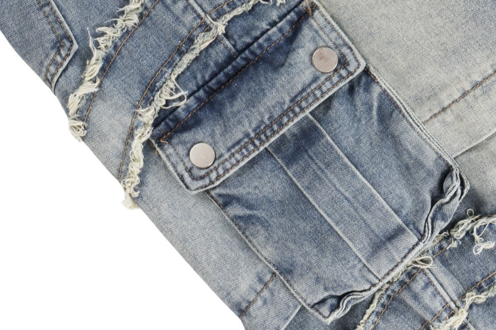 Baggy Curved Wave Denim Jeans