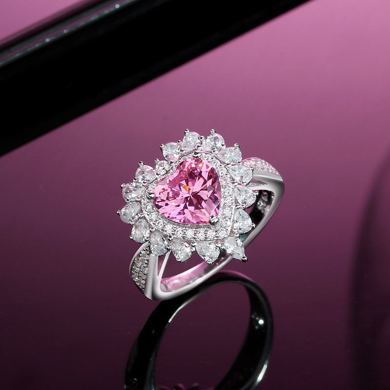 PINK HEARTED RING