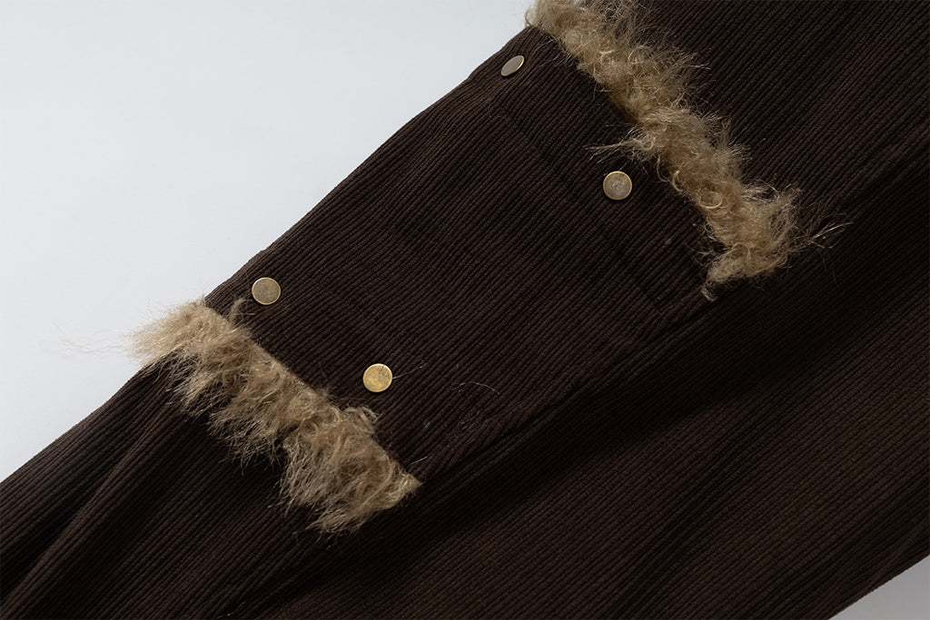 Brown Faux Fur Heavy Hunter Coat