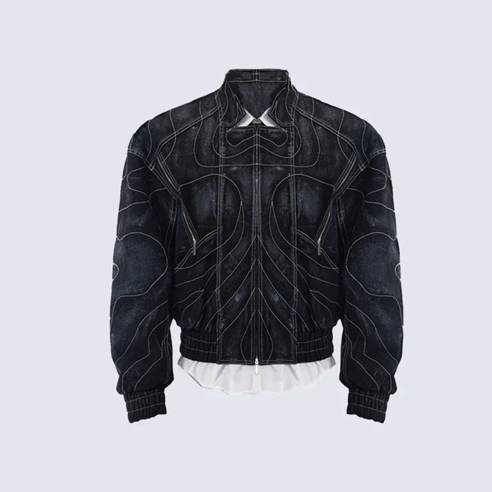 Wave Stitched Denim Jackets