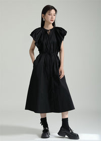 GATHERED ROBE DRESS