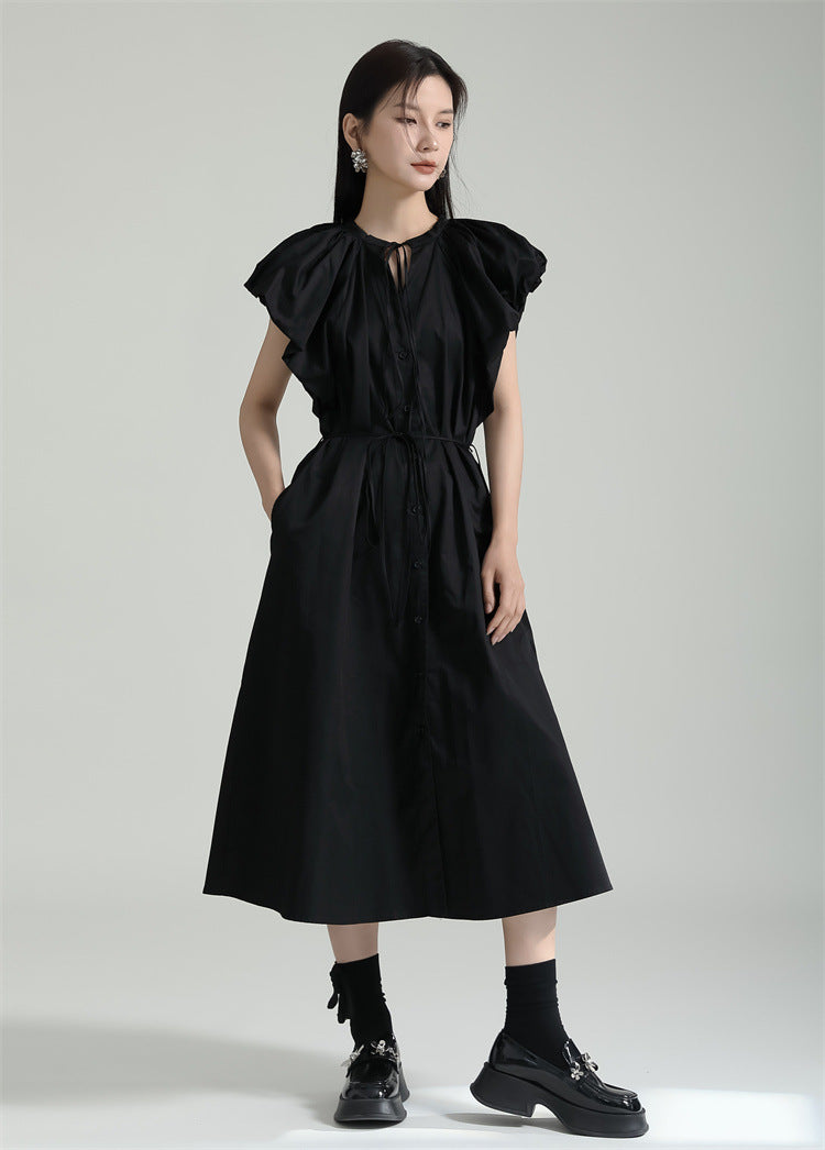 GATHERED ROBE DRESS