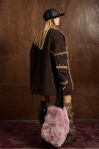 Brown Faux Fur Heavy Hunter Coat