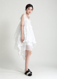 GATHERED STRING DRESS