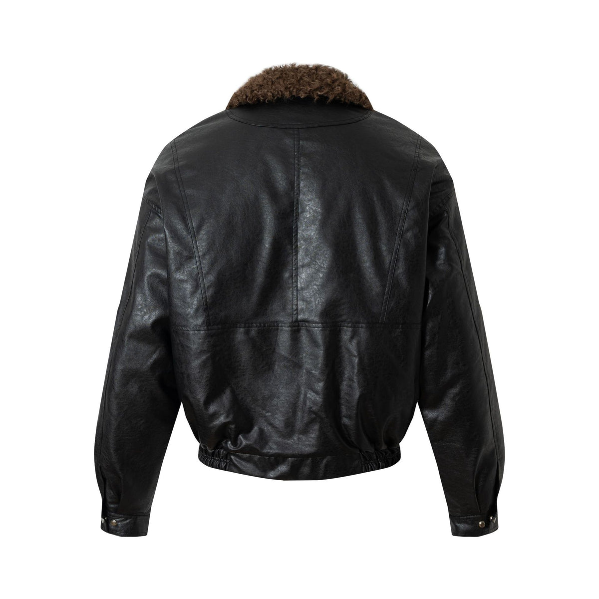Detachable Fleece Neck Oversized Flight Bomber Jacket