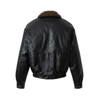 Detachable Fleece Neck Oversized Flight Bomber Jacket