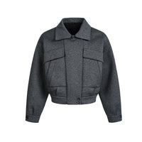 Grey Detachable Faux Fur Neck Hiking Jacket