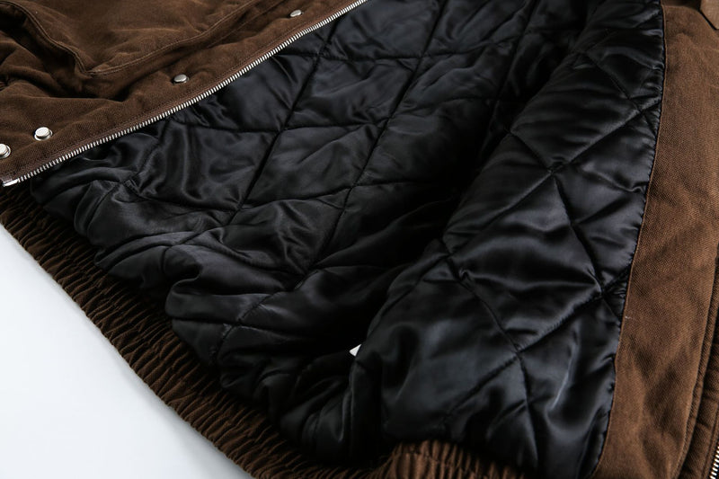 Brown Fleece Neck Funnel Hunter Jackets