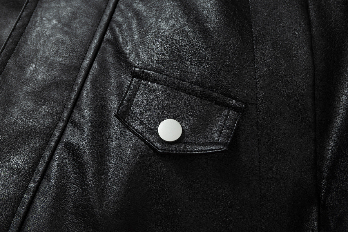 Detachable Fleece Neck Oversized Flight Bomber Jacket