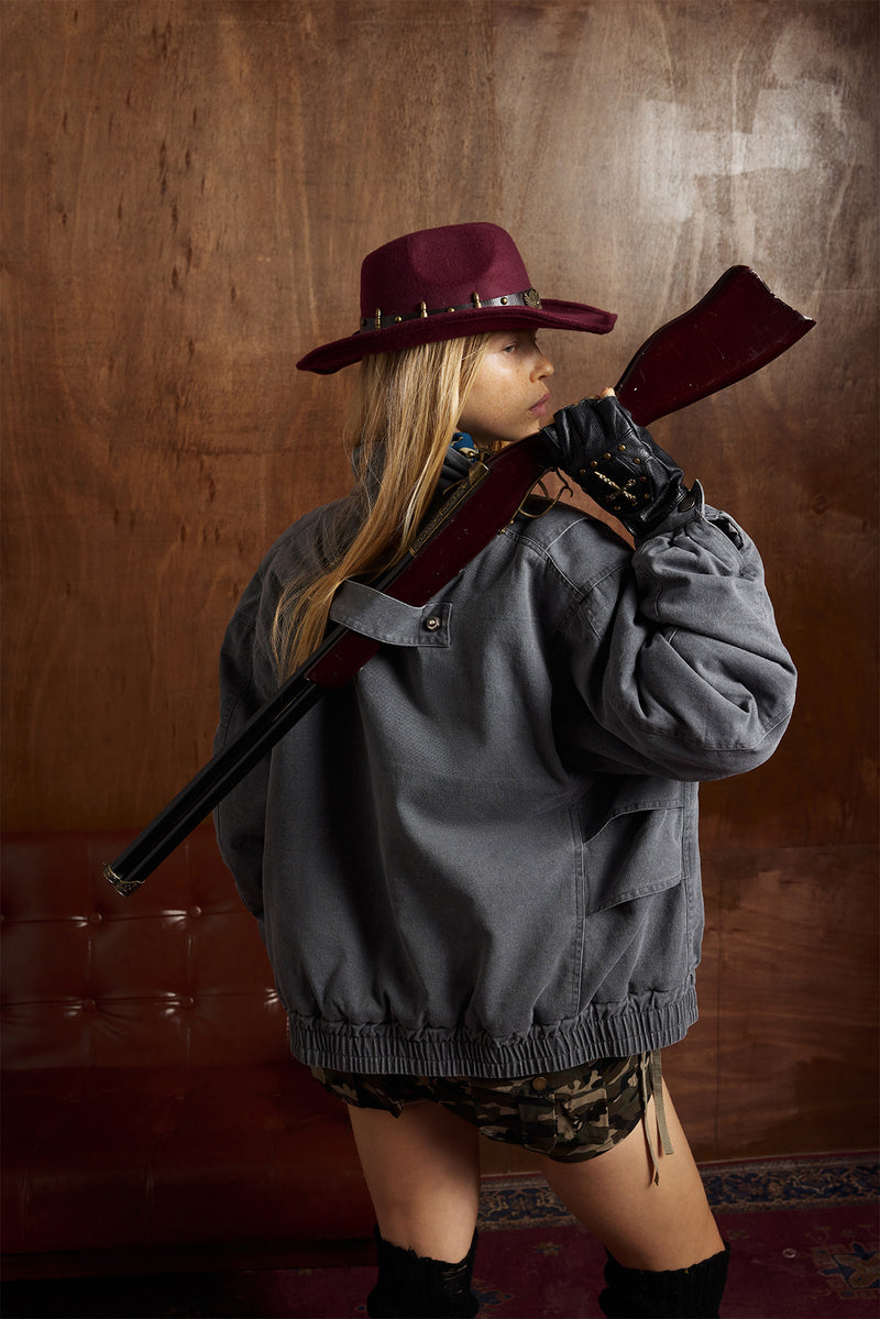 Classic Baggy Flight Funnel Denim Jackets