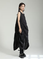 GATHERED PUFFER DRESS