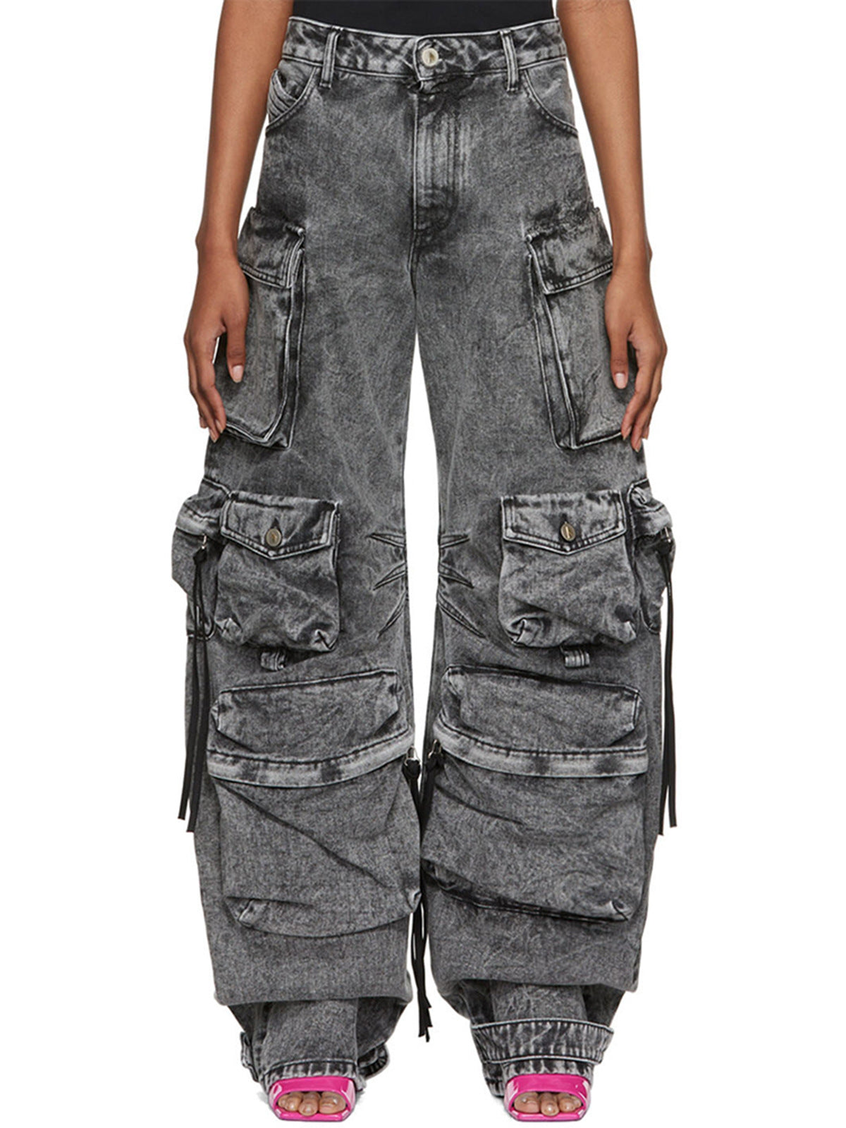 DENIM CARGO PANTS