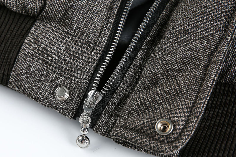 Grey Faux Fur Hooded Flight Jacket