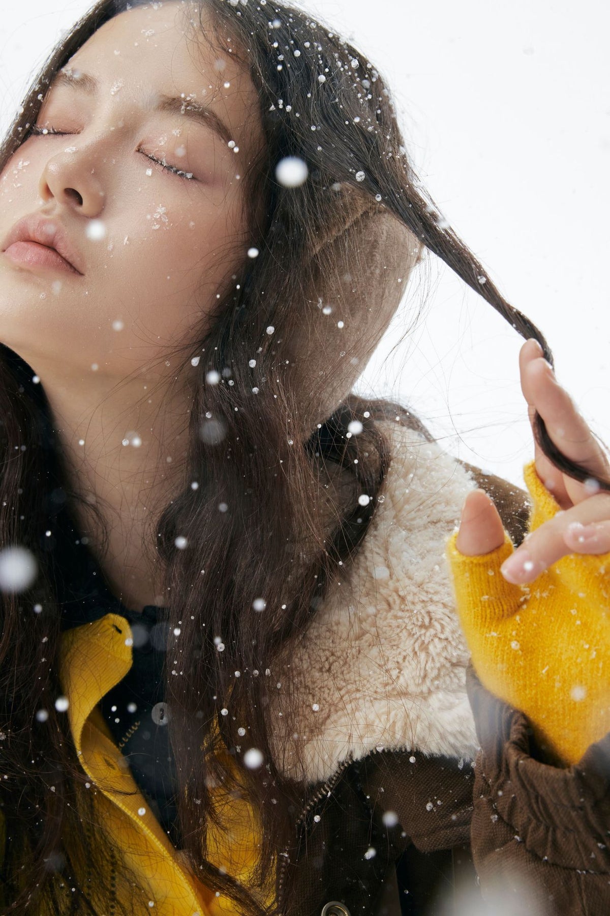 Brown Fleece Neck Funnel Hunter Jackets