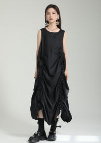 GATHERED PUFFER DRESS