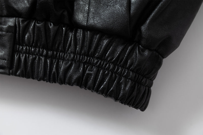 Detachable Fleece Neck Oversized Flight Bomber Jacket