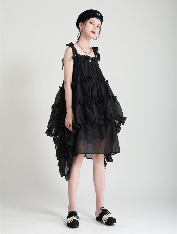 GATHERED STRING DRESS