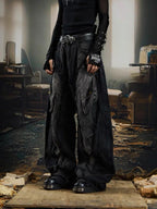 Heavy Wash Distressed Denim Pants