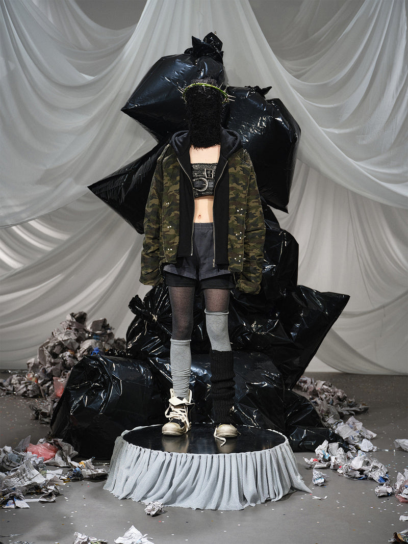 Army Green Hooded Layer Jacket