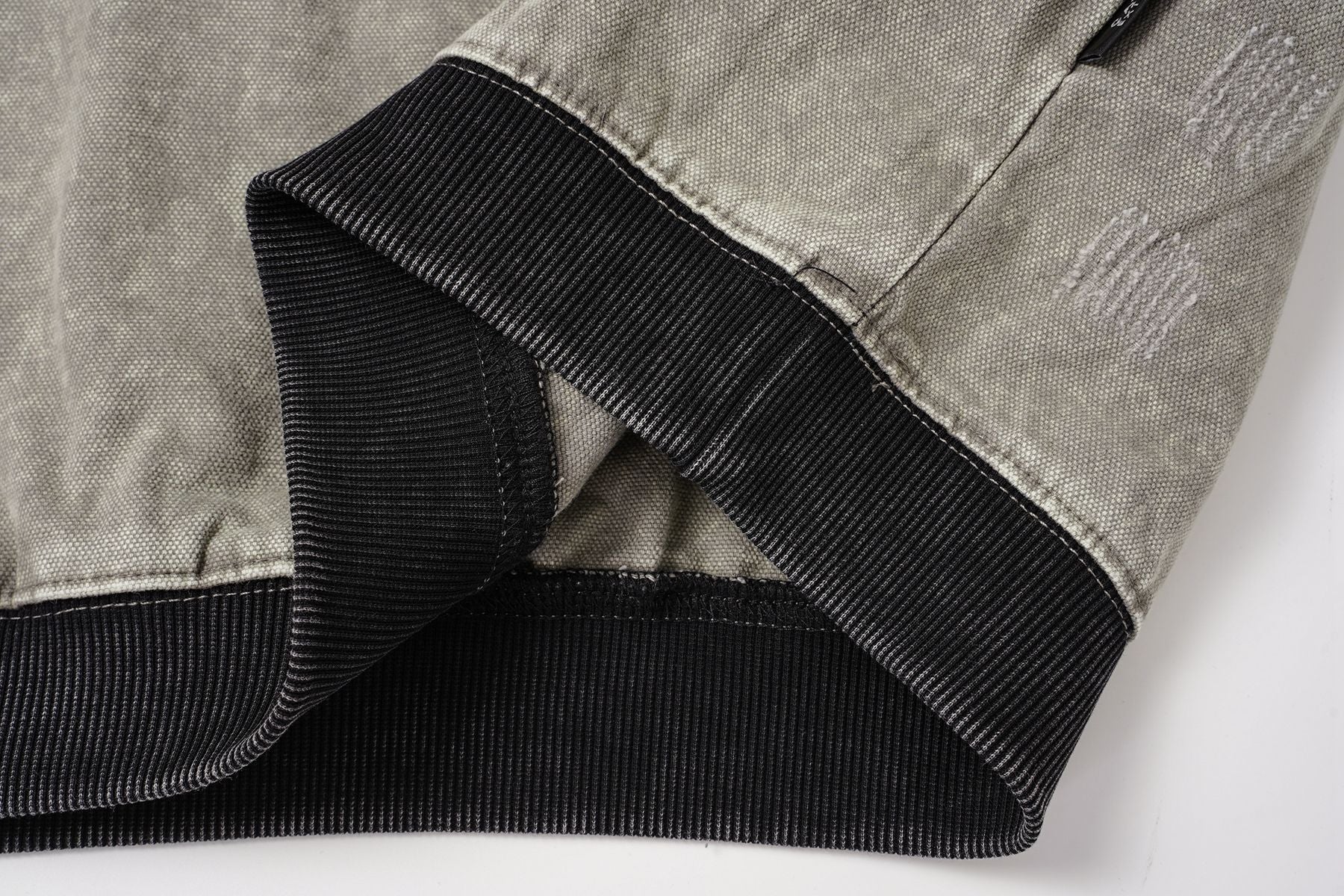 Curved Distressed Hoodie