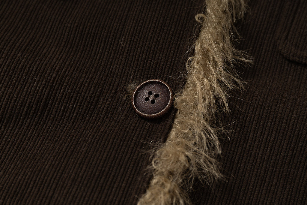 Brown Faux Fur Heavy Hunter Coat