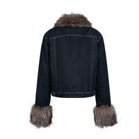 Detachable Faux Fur Denim Jacket