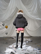 Asymmetrical Zip Hooded Jacket