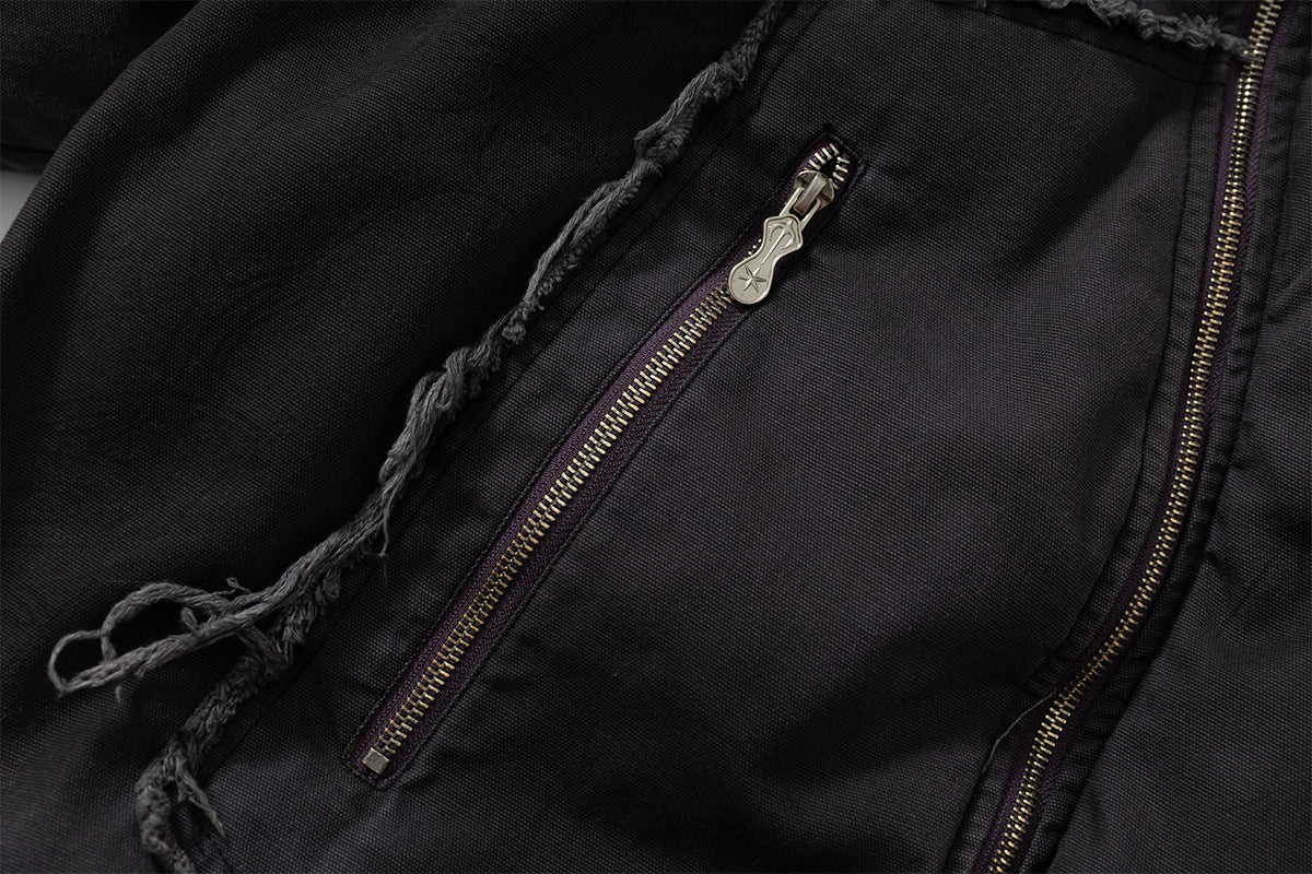 Asymmetrical Zip Hooded Jacket