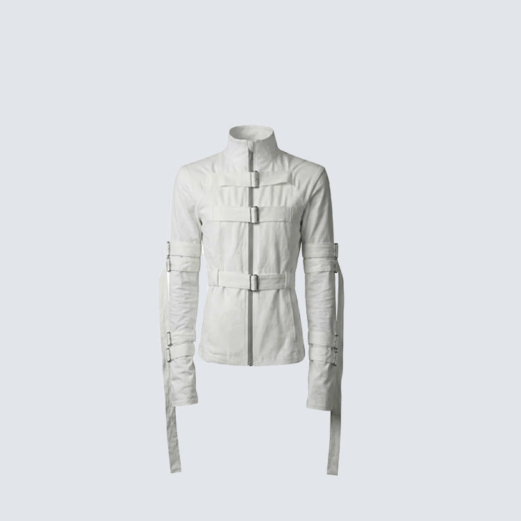 White Punk Bondage Jacket