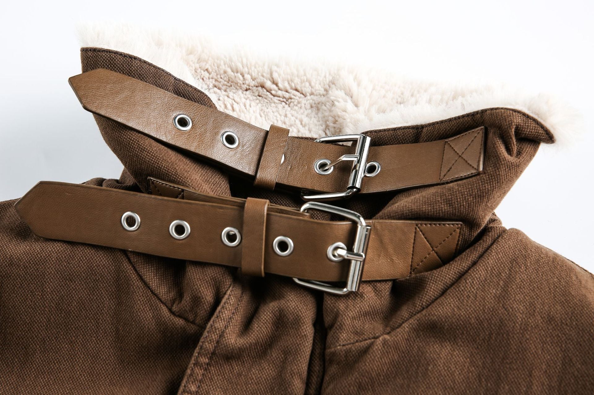 Brown Fleece Neck Funnel Hunter Jackets