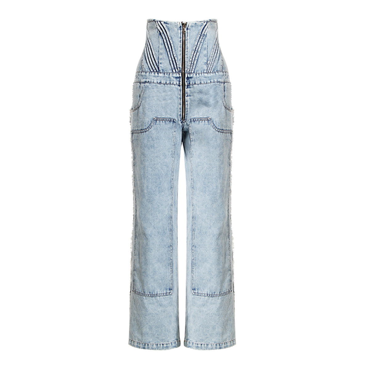 DENIM CORSET PANTS