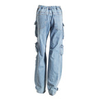 DENIM CARGO PANTS