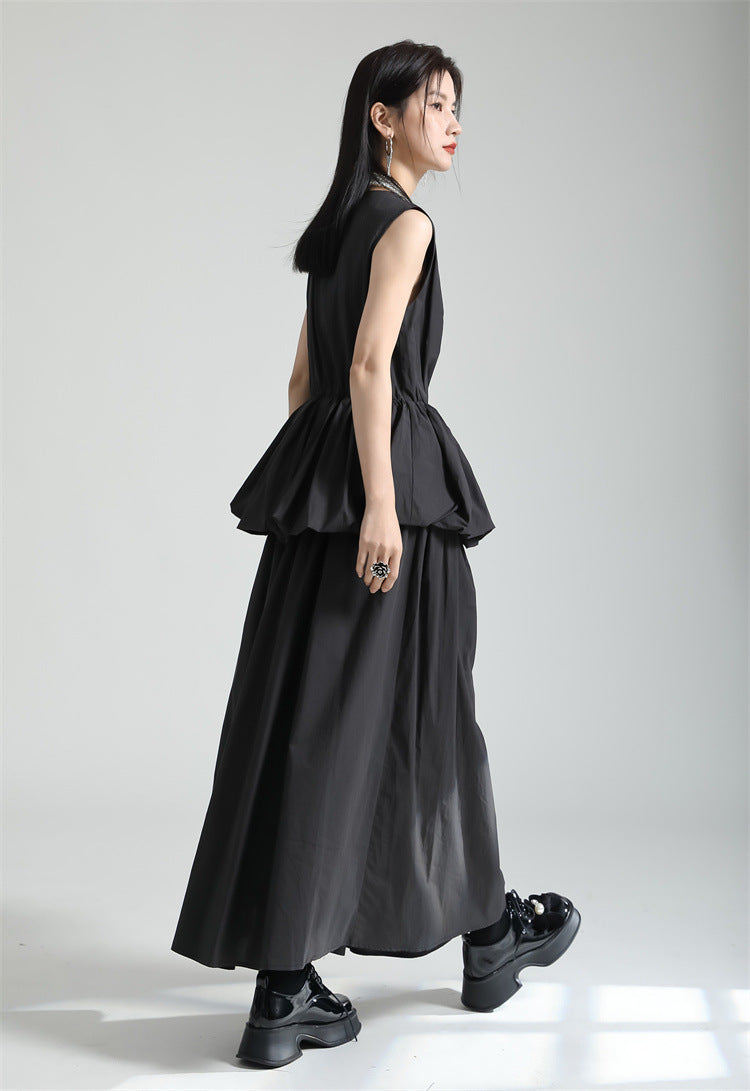 GATHERED LAYER DRESS