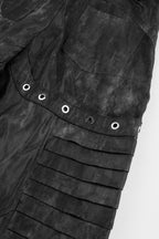 Pleated Wash Black Denim Pants