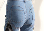 DENIM LACE PANTS