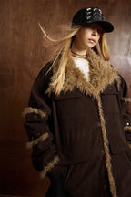 Brown Faux Fur Heavy Hunter Coat