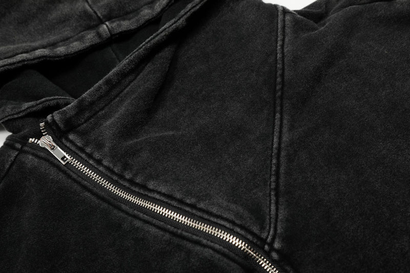 Asymmetrical Zip-Up Hoodie