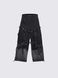 Belted Bondage Denim Pants