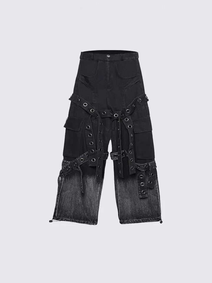 Belted Bondage Denim Pants