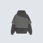 Splited Distressed Hoddie