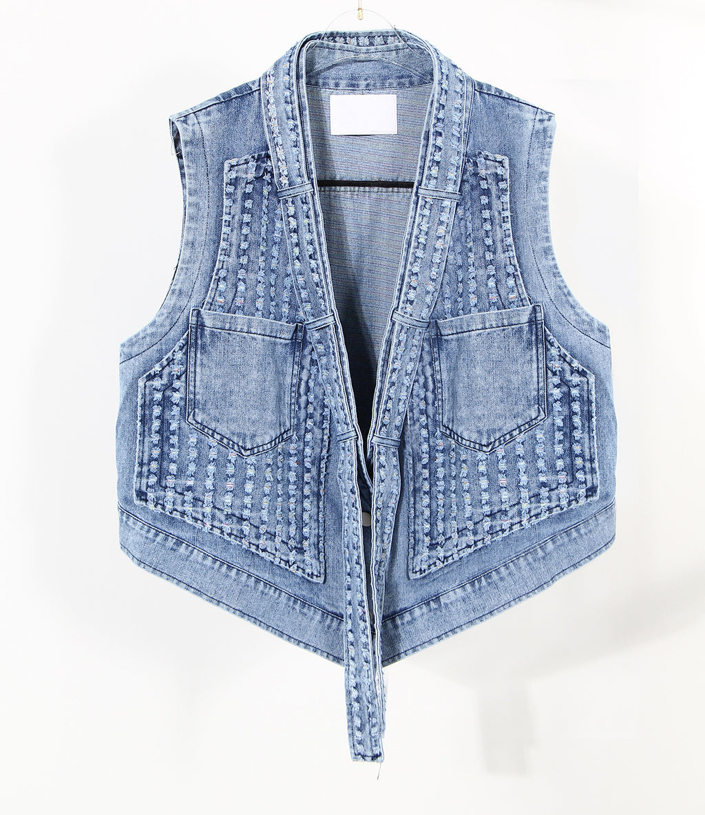 DENIM DETACHABLE JACKET
